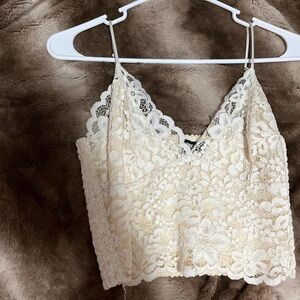Express Cream Lace Camisole Top
